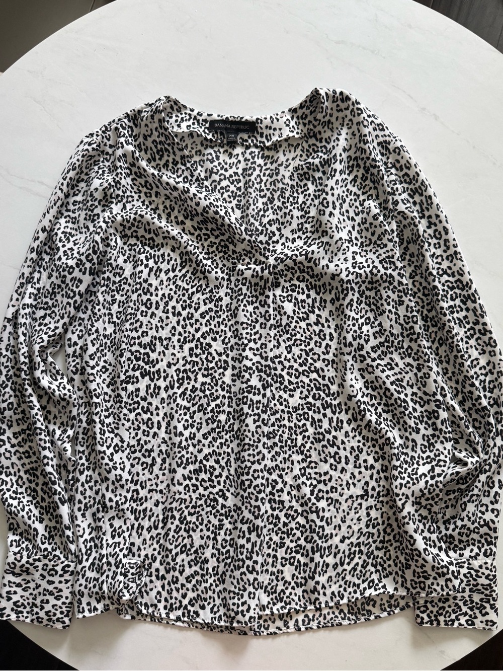 Banana Republic Leopard Balloon Sleeve Blouse